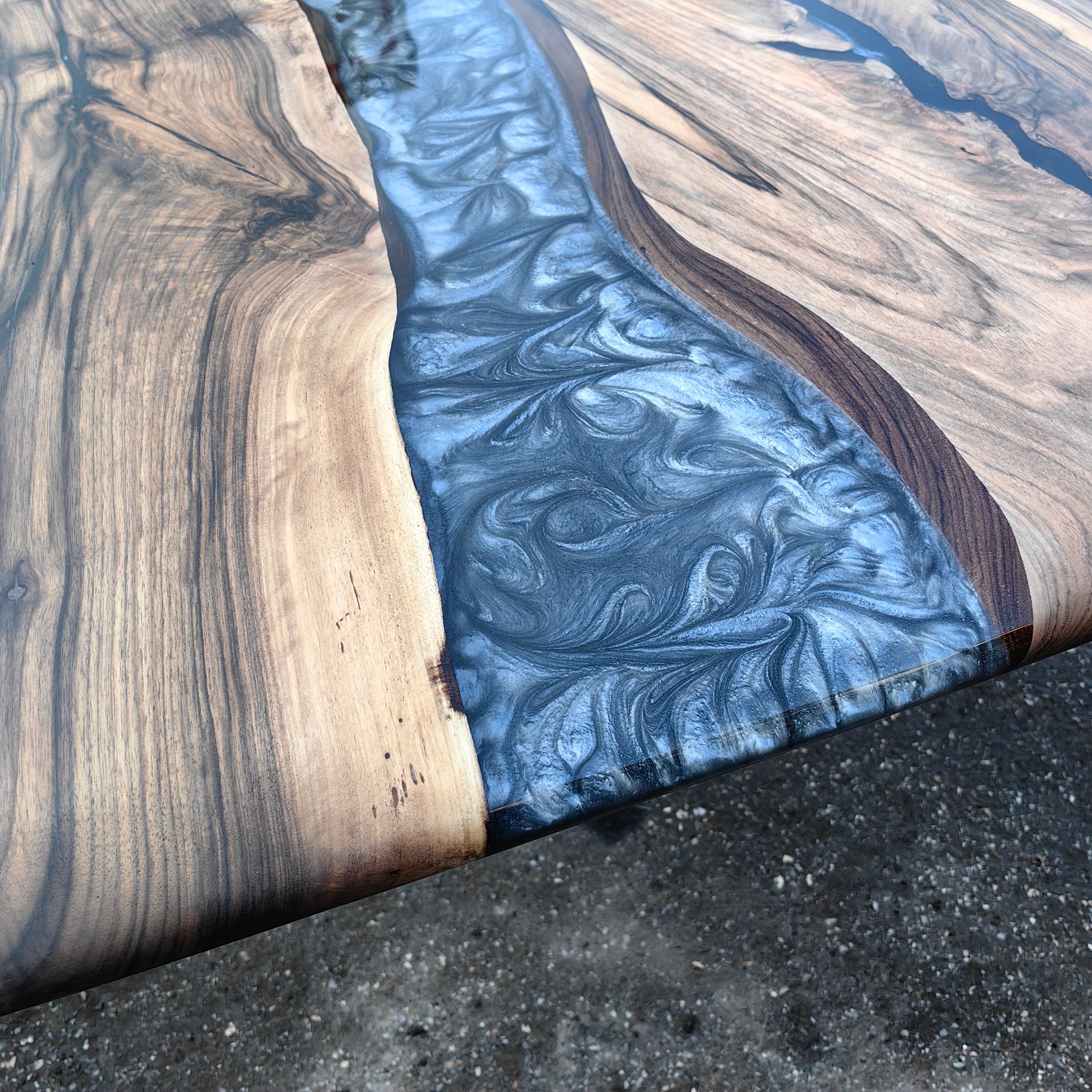 Harbor Epoxy River Table & Resin Dining Table