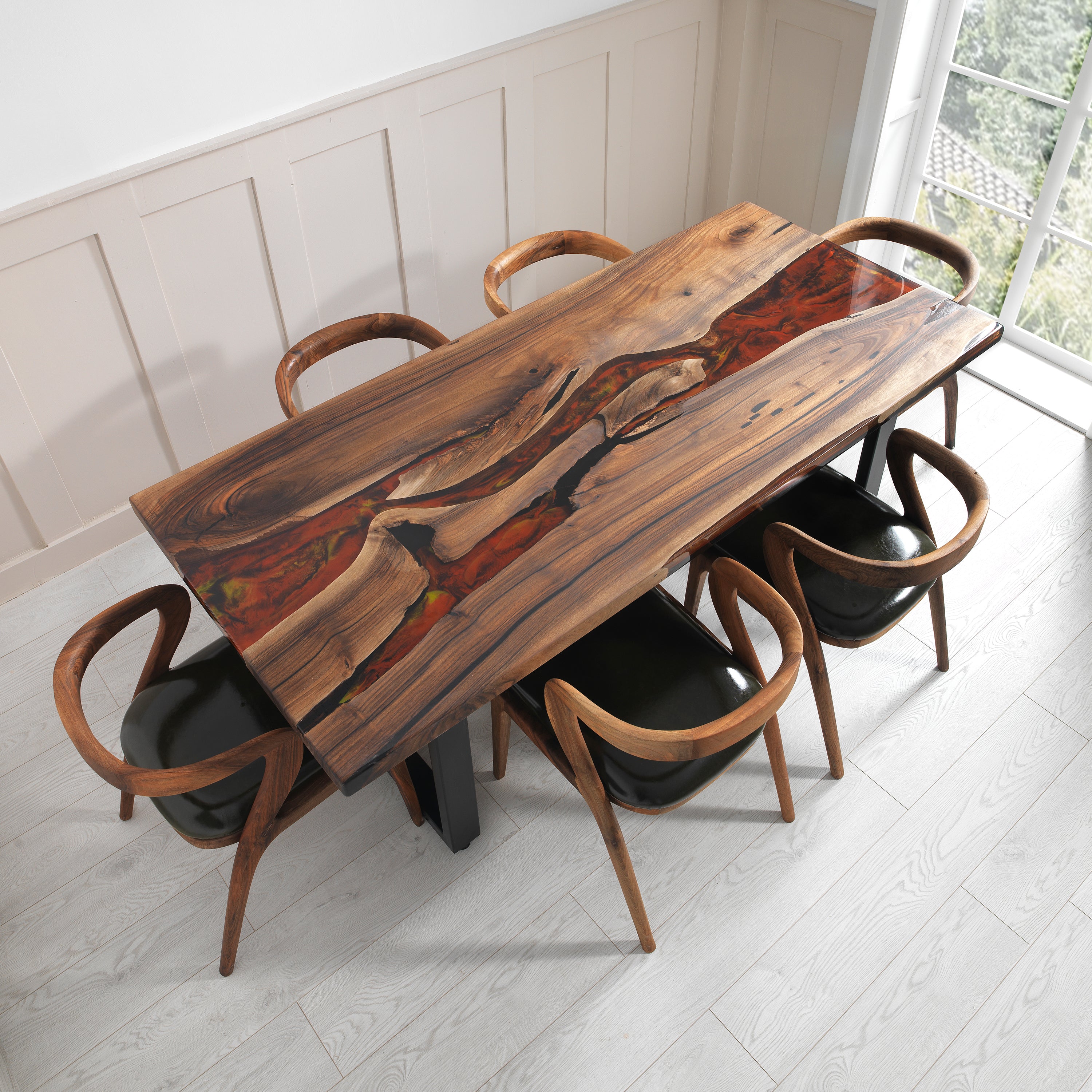 Everest Epoxy River Table & Resin Dining Table