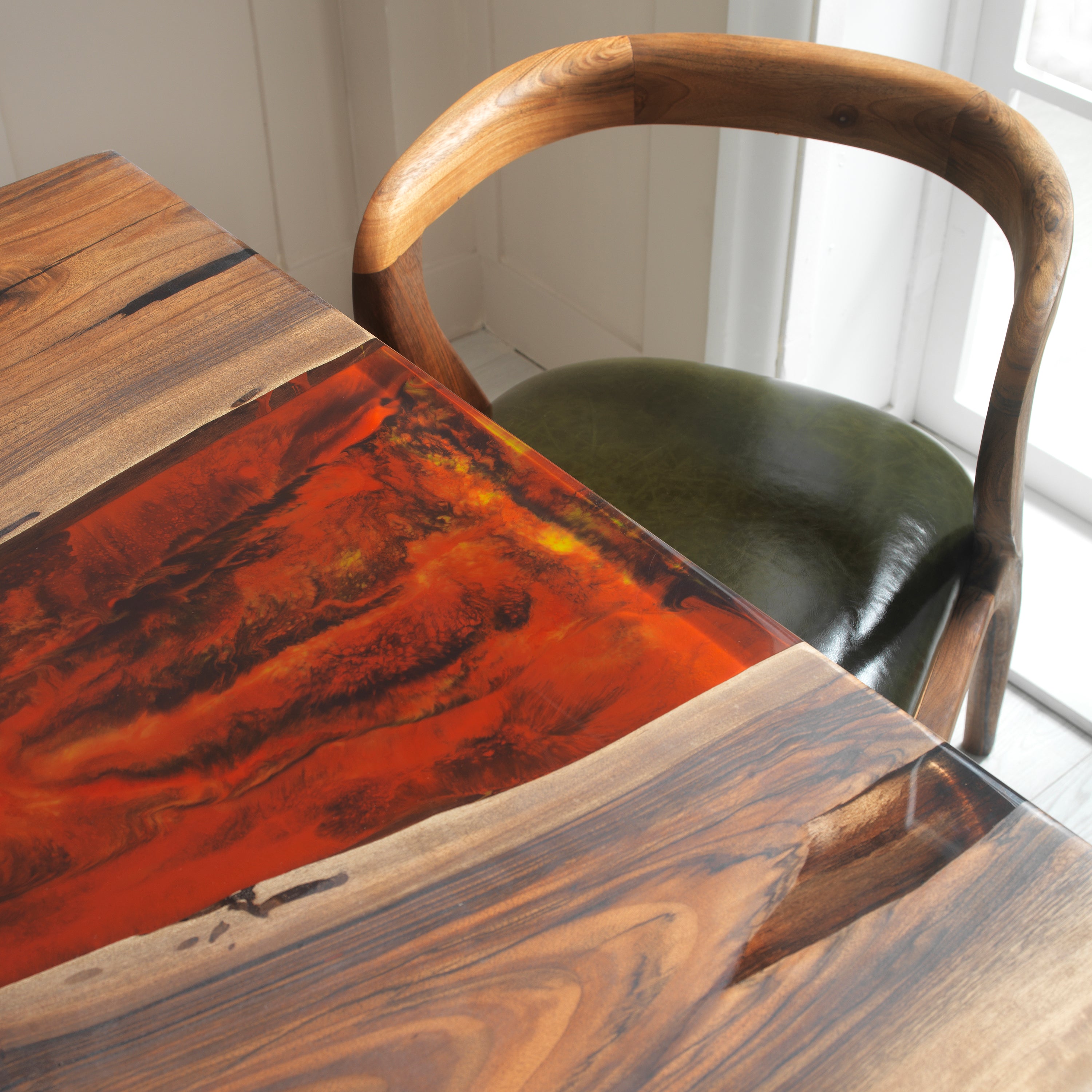 Everest Epoxy River Table & Resin Dining Table