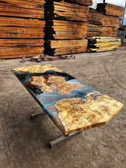 Oceanic Epoxy River Table & Resin Dining Table