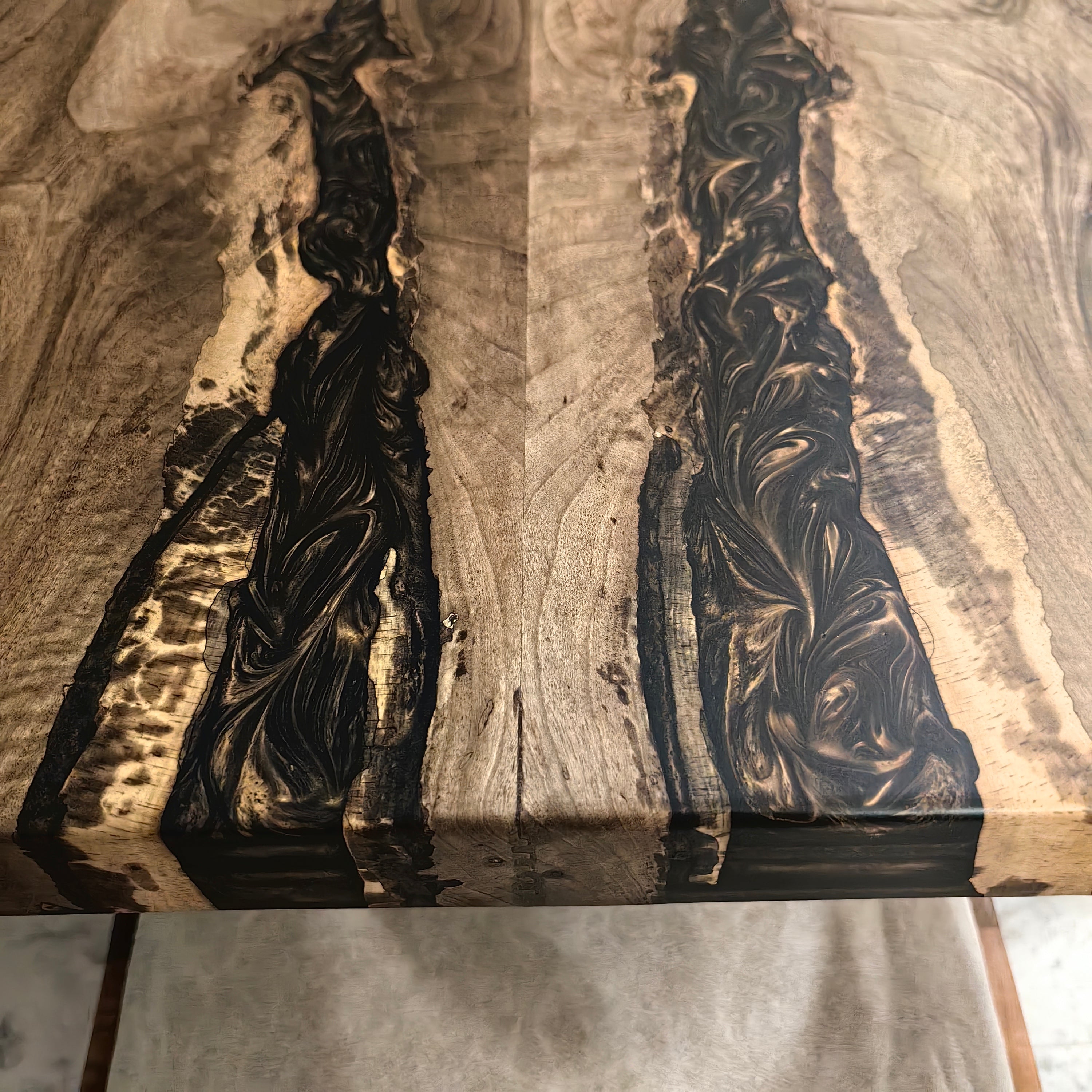 Tundra Walnut Live Edge Dining Table