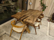 Tundra Walnut Live Edge Dining Table